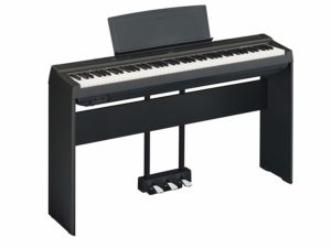 Yamaha P125 Digital Piano Deluxe Bundle with Furniture Stand and 3-Pedal Unit