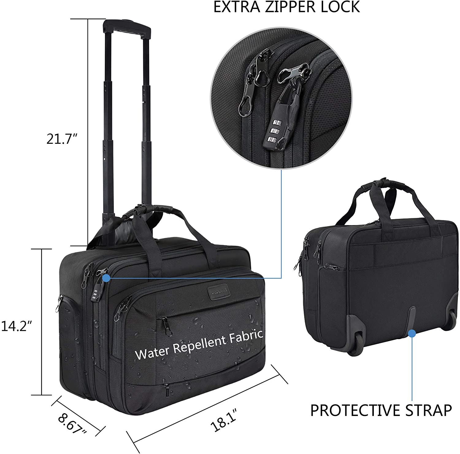 amazon computer bag on wheels