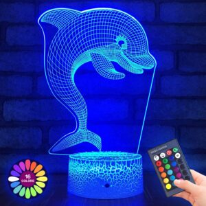 Menzee Dolphin 3D Night Light for Kids