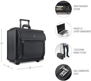 Solo Classic Collection 16 Inch Laptop Rolling Work Bag