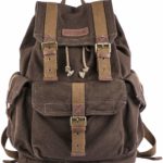 canvas leather backpack