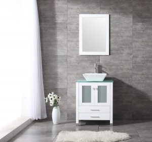 wood vanity cabinet