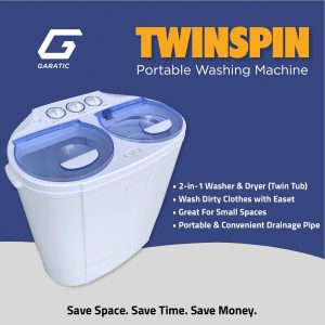 Garatic Portable Compact Mini Twin Tub Washing Machine