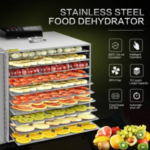 VVinRC 10 Layers Stainless Steel Food Dehydrator